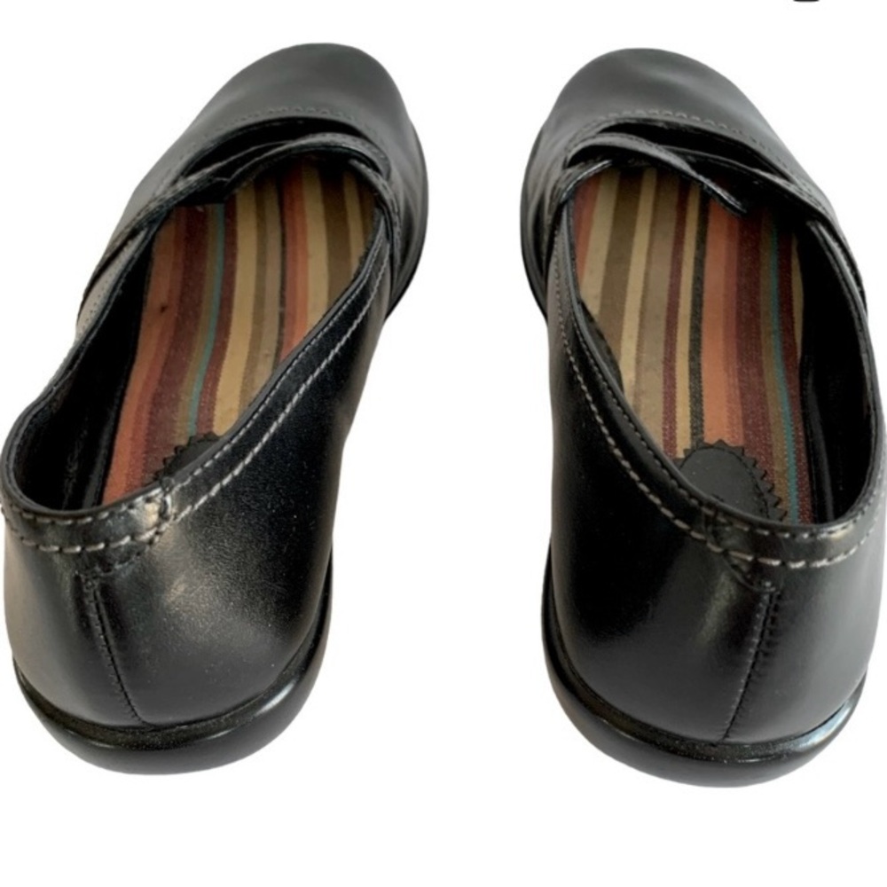 Clarks Black Leather Shoes Sz 7M - Picture 5 of 10